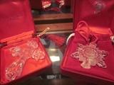 Waterford Crystal Christmas ornaments.