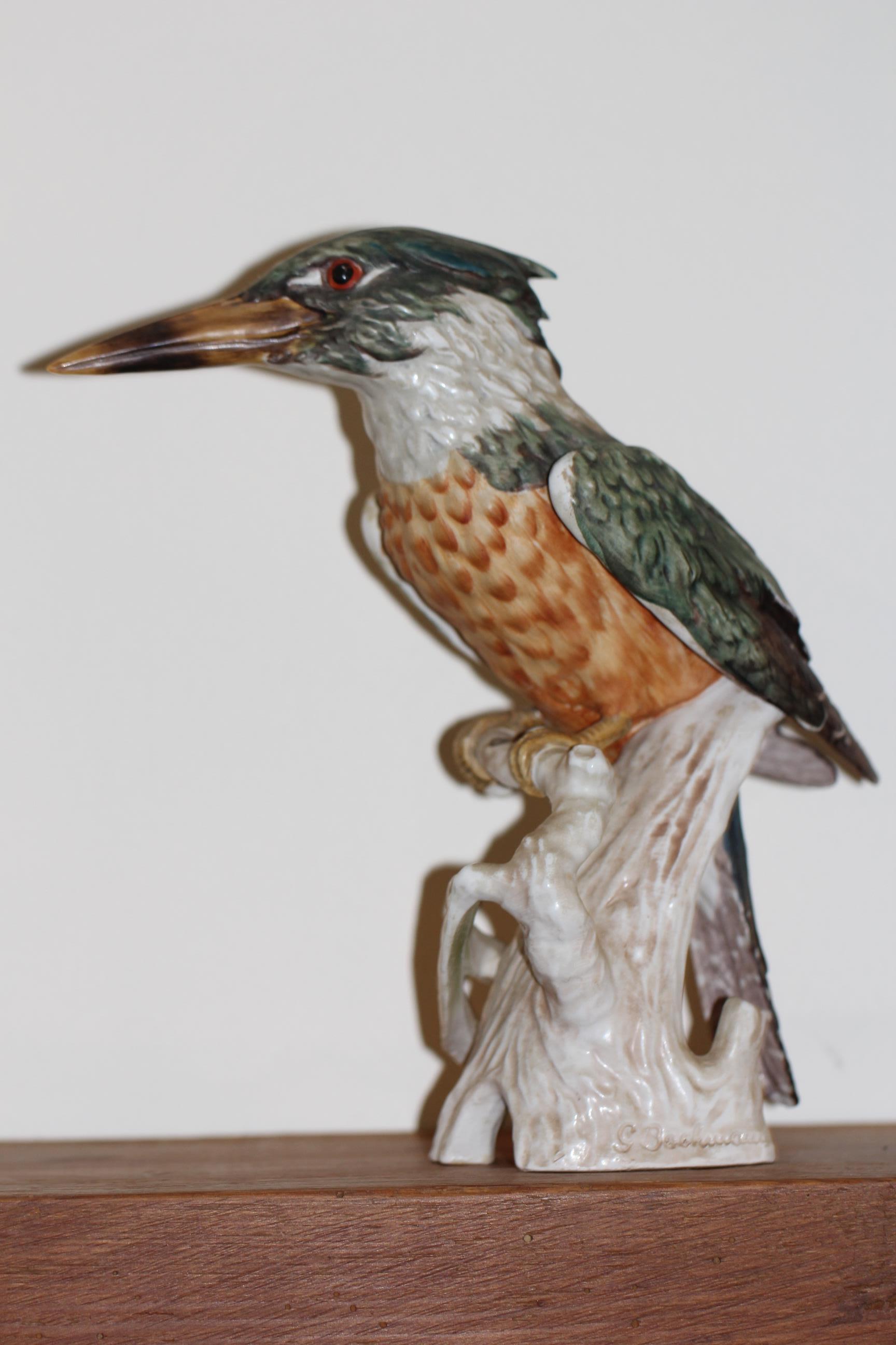 Goebel porcelain kingfisher bird figurine