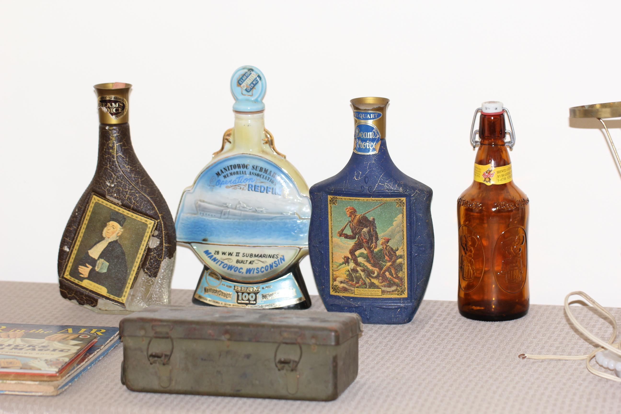vintage liquor bottles (opened)