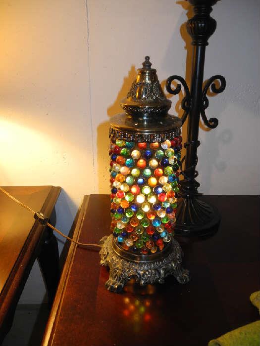 Very cool light with colored marbles