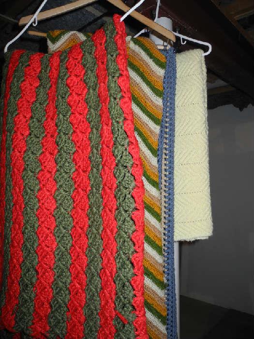 Nice selection of hand crocheted afghans