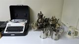 Olympia Typewriter, Silver on Copper Coffee/Tea Service