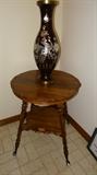 Vintage Hall Table with Claw Feet Holding Glass Balls