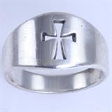 Estate James Avery sterling silver cross ring: size 9 1/4, 6.1 gms