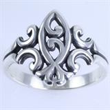 Estate James Avery sterling silver Ichthus ring: size 10, 4.3 gms