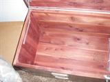 Lane cedar chest showing inside