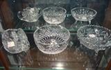 Cut/pressed glass serving pieces