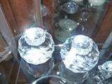 Pair of Swarovski crystal candle holders