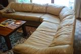 Leather sectional