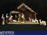 13 Piece Nativity Set with Wood Stable
