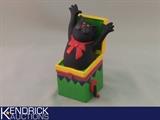 Dept 56 Ceramic Cat in the Box Hinged Trinket Box
