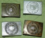 4 Original German WW2 Belt Buckles,$50 Each.