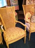2 upholstered French chairs