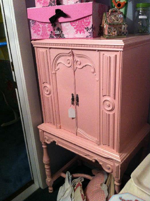                            painted antique storage cabinet