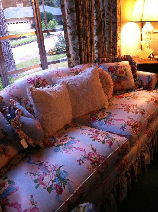                                     1 of 2 floral sofas