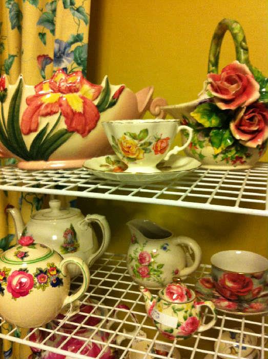                               teapots and cups & saucers