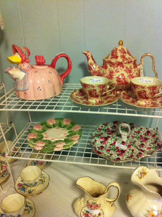                                  teapots and cups & saucers