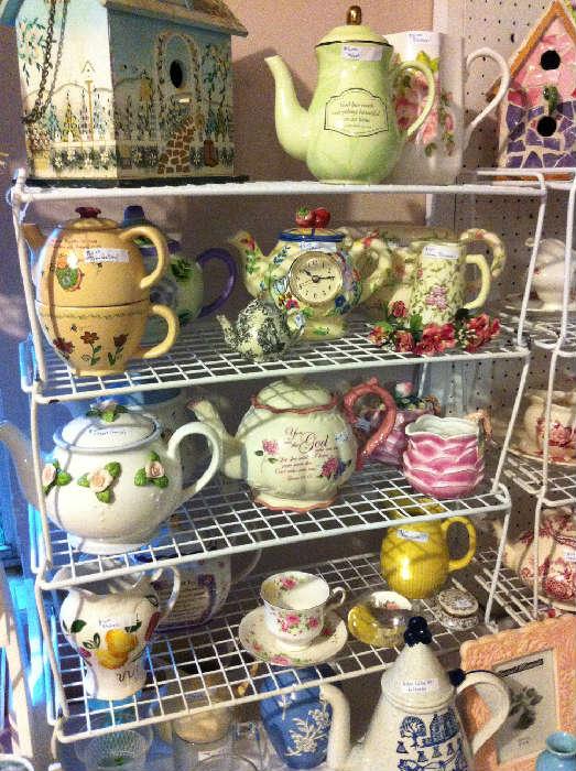                             teapots and cups & saucers