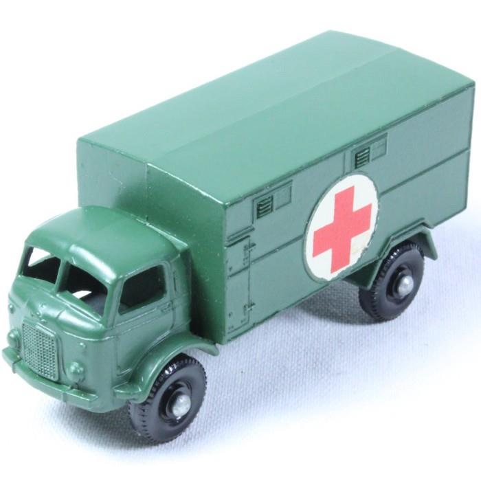 Vintage Matchbox Lesney #63 Military Ambulance: vehicle is mint (factory paint job on cross is imperfect but original on both sides); box is near mint