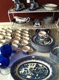                                   many blue & white items