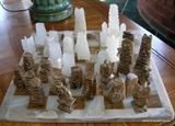 Marble Chess board and pieces