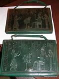 Vintage Egyptian leather tooled handbags