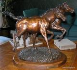 Carl Wagner Bronze Sculpture "North Forty" 18/25 2001, this is a Colorado Sculptor with pieces throughout the US in Museums....