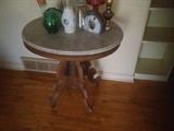 Marble top Eastlake table