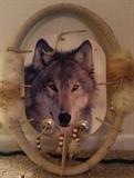 Wolf wall hanging