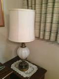 Lovely Milk Glass Globe & Brass Lamps