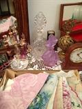 Beautiful Handkerchiefs & Perfume Bottles