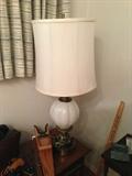 Second Milk Glass Lamp  THERE ARE A PAIR OF THESE