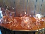 Another View of Pink Depression Glass