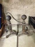 Heavy Antique Fireplace Set