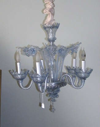 Blue French Crystal Chandelier