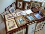Oil painting & prints, many very nice frames.