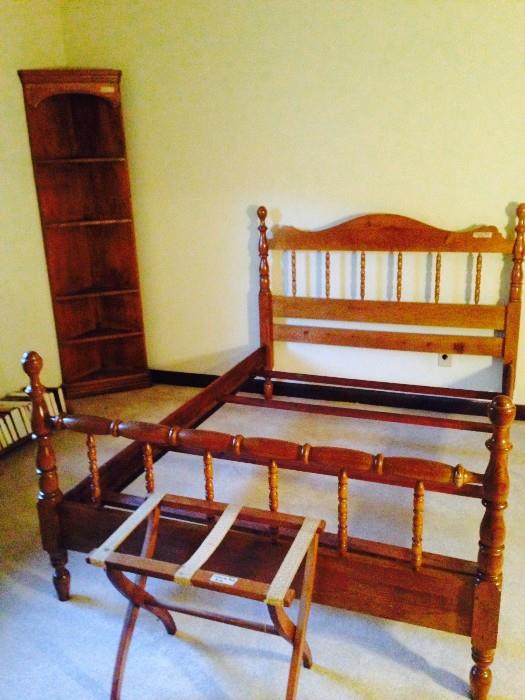  bed and corner bookcase