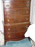 Mahogany chest on chest.
