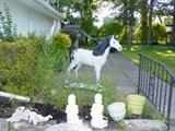 Large concrete horse.