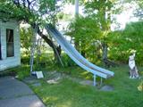 Old slide from a playground.