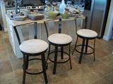 3 SWIVEL BAR STOOLS