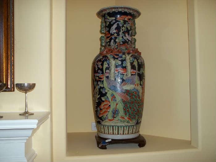 2 matching chinese vases. Heavy with delicate designs and features. You have to see this one!