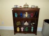 Beautiful bookcase filled with Shawnee ware