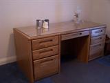 large oak desk