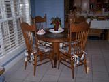 antique oak dinette set