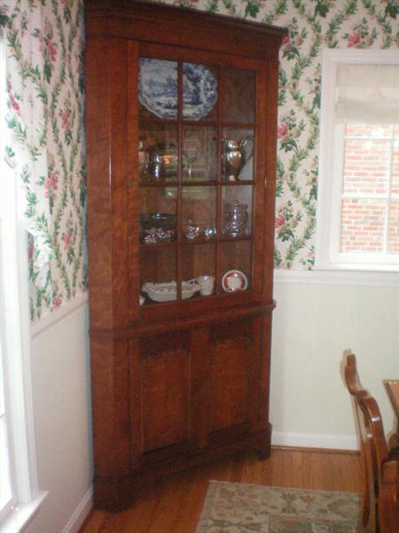 Gorgeous lighted corner armoire