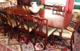 Henkel Harris dining table  w/8 chairs. (Chairs are Hickory Chair Co.  N.C.)
