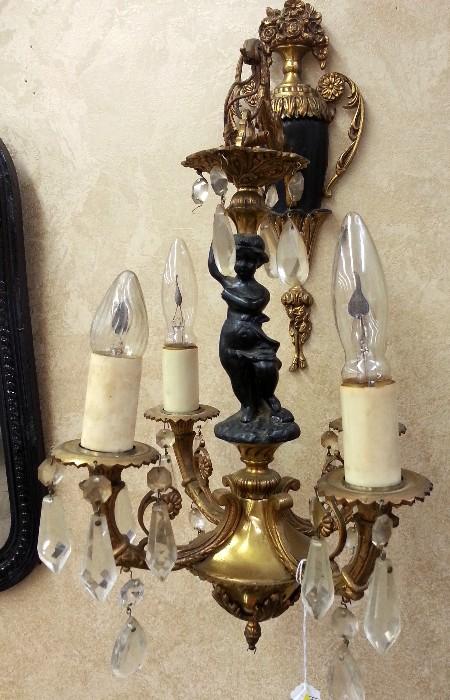 Antique wall mounted lamp