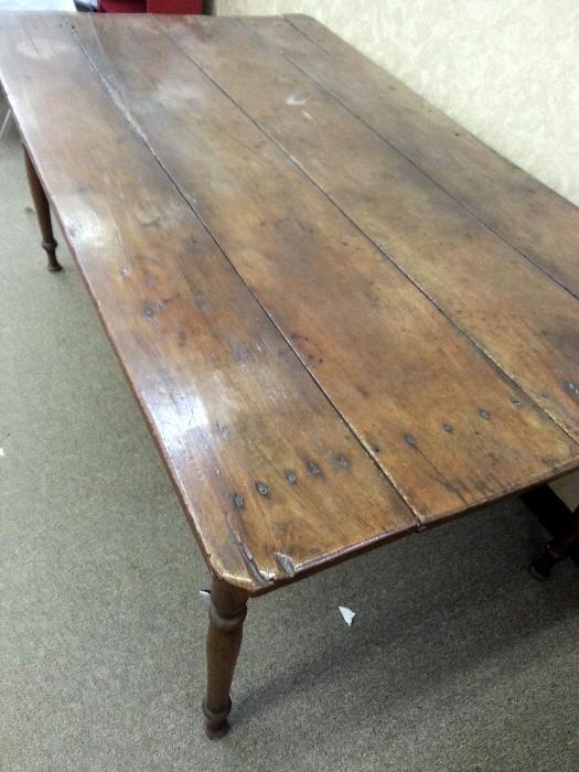 Civil War Era table table top view.  See other photo following.