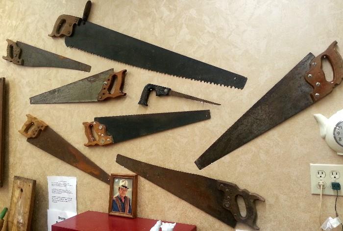 Antique Hand Saws from early 1900s.